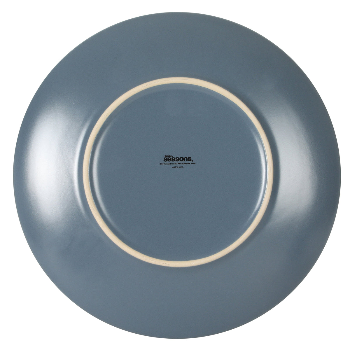 Gibson Elite Oxford Blue Plates and Bowls Sets, 16 Piece Stoneware Dinnerware Sets for 4, Dinner Plates Dessert Plates Bowls Mugs