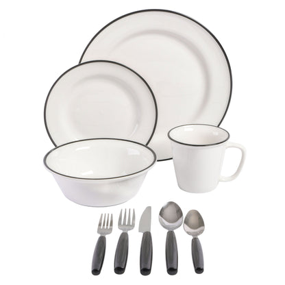 Gibson Home 95 Piece Kitchen in a Box Pots and Pans Cookware, Plates and Bowls Dinnerware, Cutlery Knife Block, Flatware Utensils, Tools & Gadgets, Storage, Glasses Set