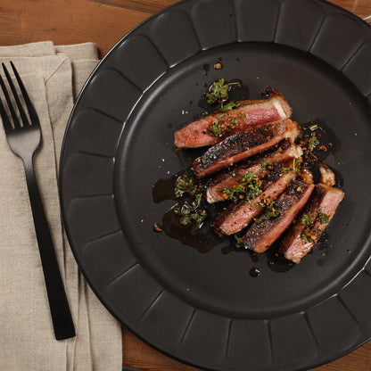 Gibson Elite Winchester Way 12-Piece Embossed Stoneware Dinnerware Set – Reactive Matte Glaze, Durable Lightweight-Tech Plates & Bowls, Everyday Dish Set, Microwave & Dishwasher Safe – Off-White