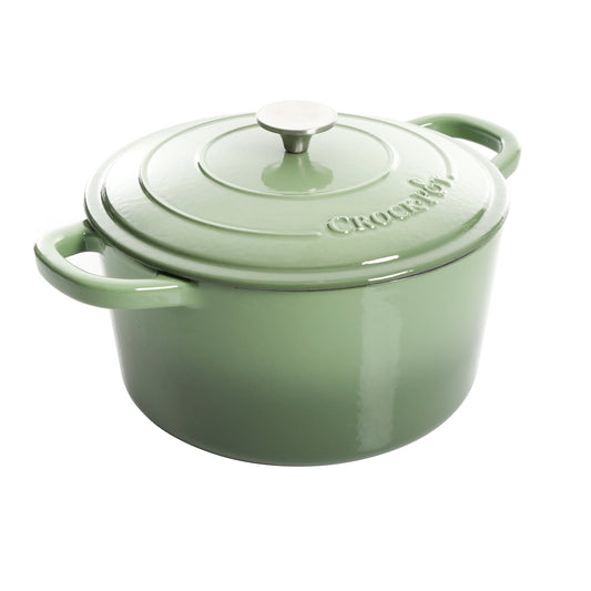 Crock Pot Artisan 7-Quart Round Enameled Cast Iron Dutch Oven