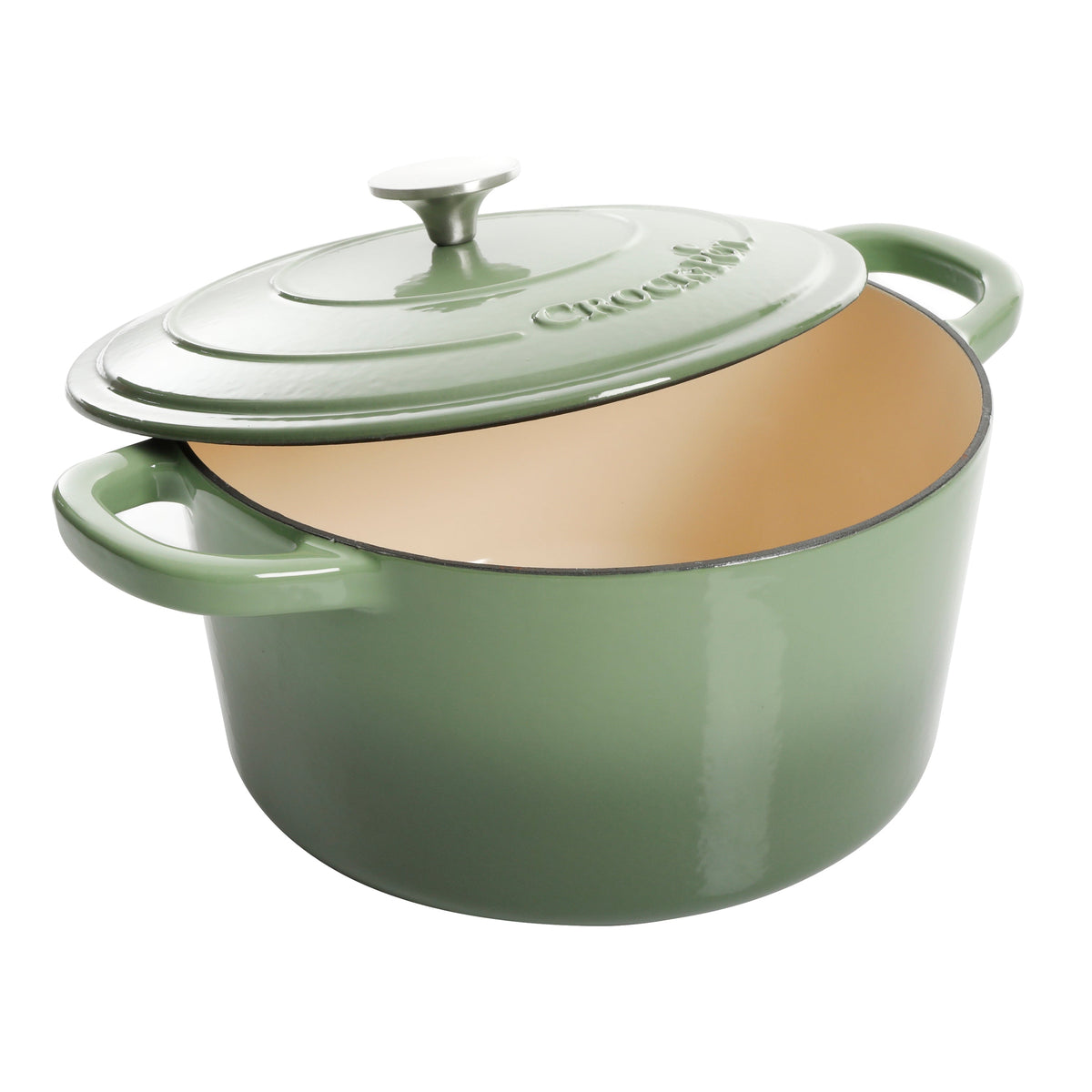 Crock Pot Artisan 7-Quart Round Enameled Cast Iron Dutch Oven