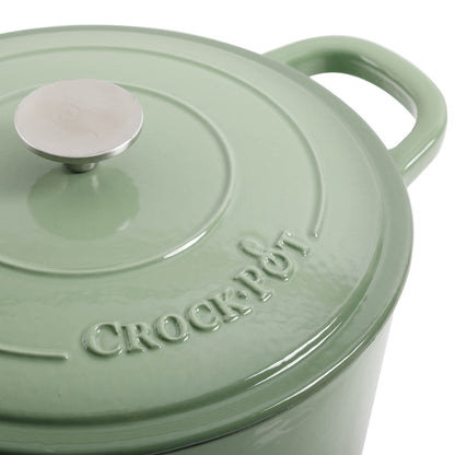 Crock Pot Artisan 7-Quart Round Enameled Cast Iron Dutch Oven