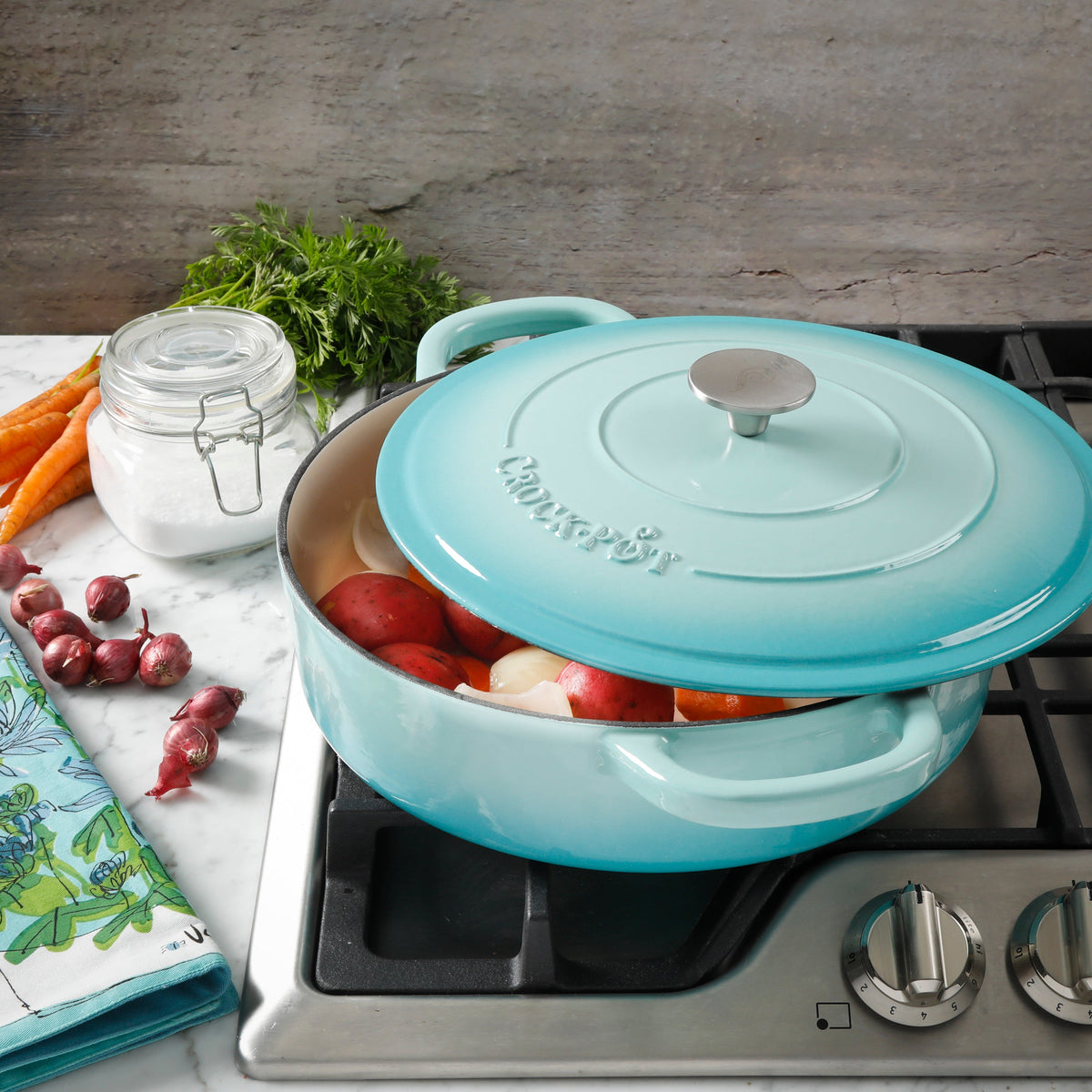 Crock Pot Artisan 5-Quart Enameled Cast Iron Braiser