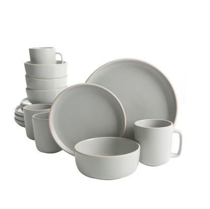 Gibson Home Zuma 16-Piece Round Matte Stoneware Dinnerware Set