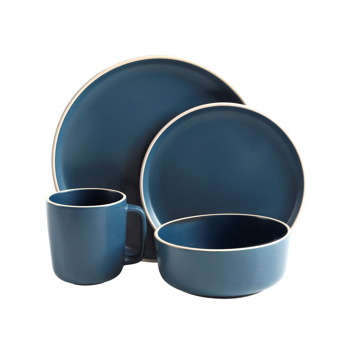 Gibson Home Zuma 16-Piece Round Matte Stoneware Dinnerware Set