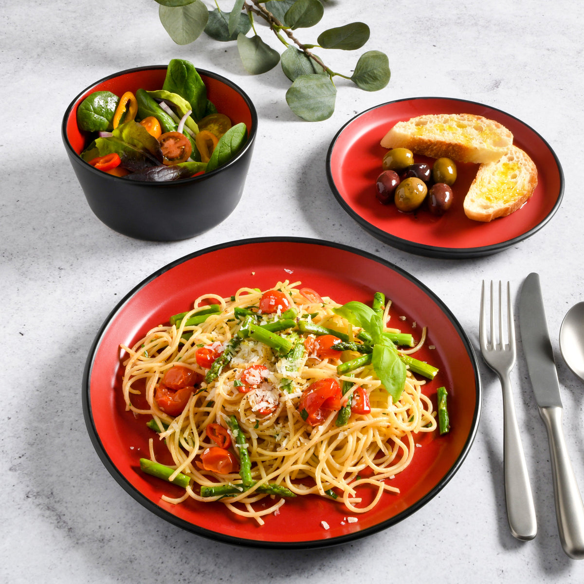 Gibson Home Sofia 12-Piece Coupe Matte Glaze Stoneware Dinnerware Set