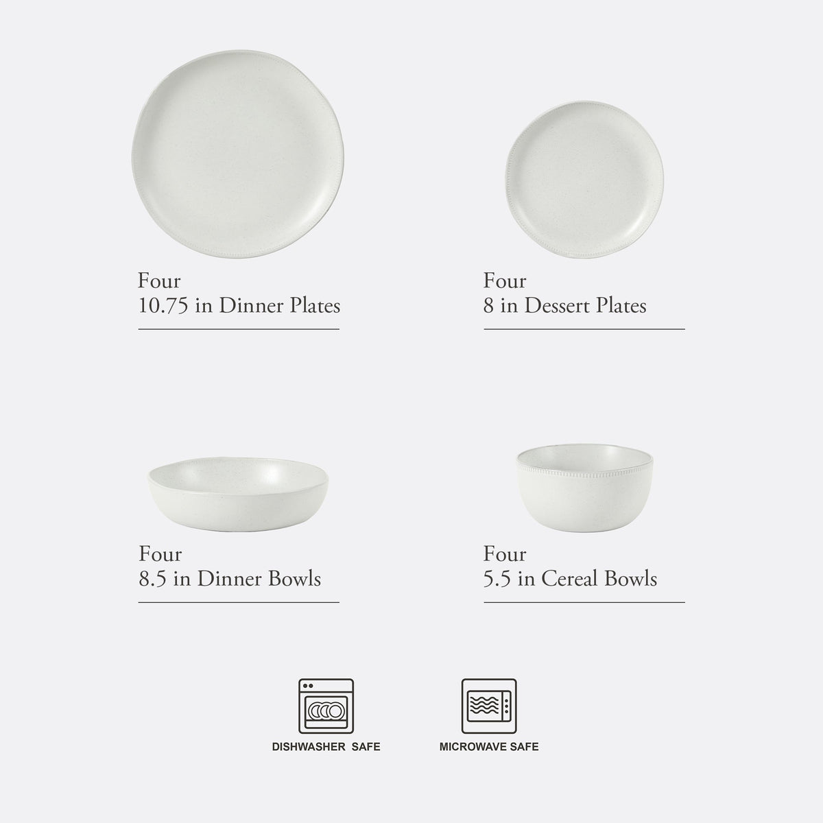 Gibson Elite Menlo Park 16-Piece Pottery Clay Stoneware Dinnerware Set –  Reactive Glaze, Embossed Plates and Bowls W/ Pasta Bowl, Service for 4 – Microwave & Dishwasher Safe