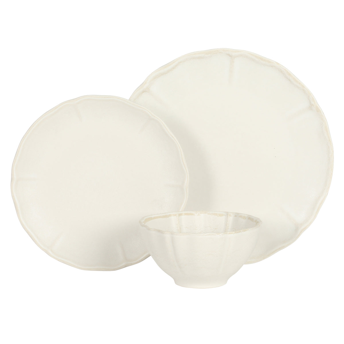 Gibson Elite Vista Rossio - Made In Portugal - 12 Piece Dinnerware Set for 4,  Ceramic Plates and Bowls Sets, Stoneware Dinner Plates and Bowls