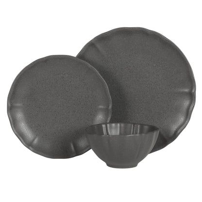 Gibson Elite Vista Rossio - Made In Portugal - 12 Piece Dinnerware Set for 4,  Ceramic Plates and Bowls Sets, Stoneware Dinner Plates and Bowls