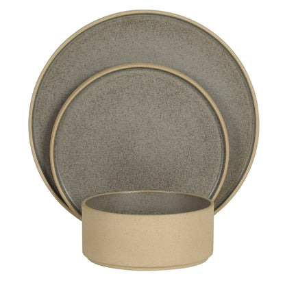Gibson Elite Villa Amadora - Made in Portugal - 12 Piece Dinnerware Set for 4, Stoneware Plates and Bowls Sets,Dinner Plates, Salad Plates, Cereal Bowls