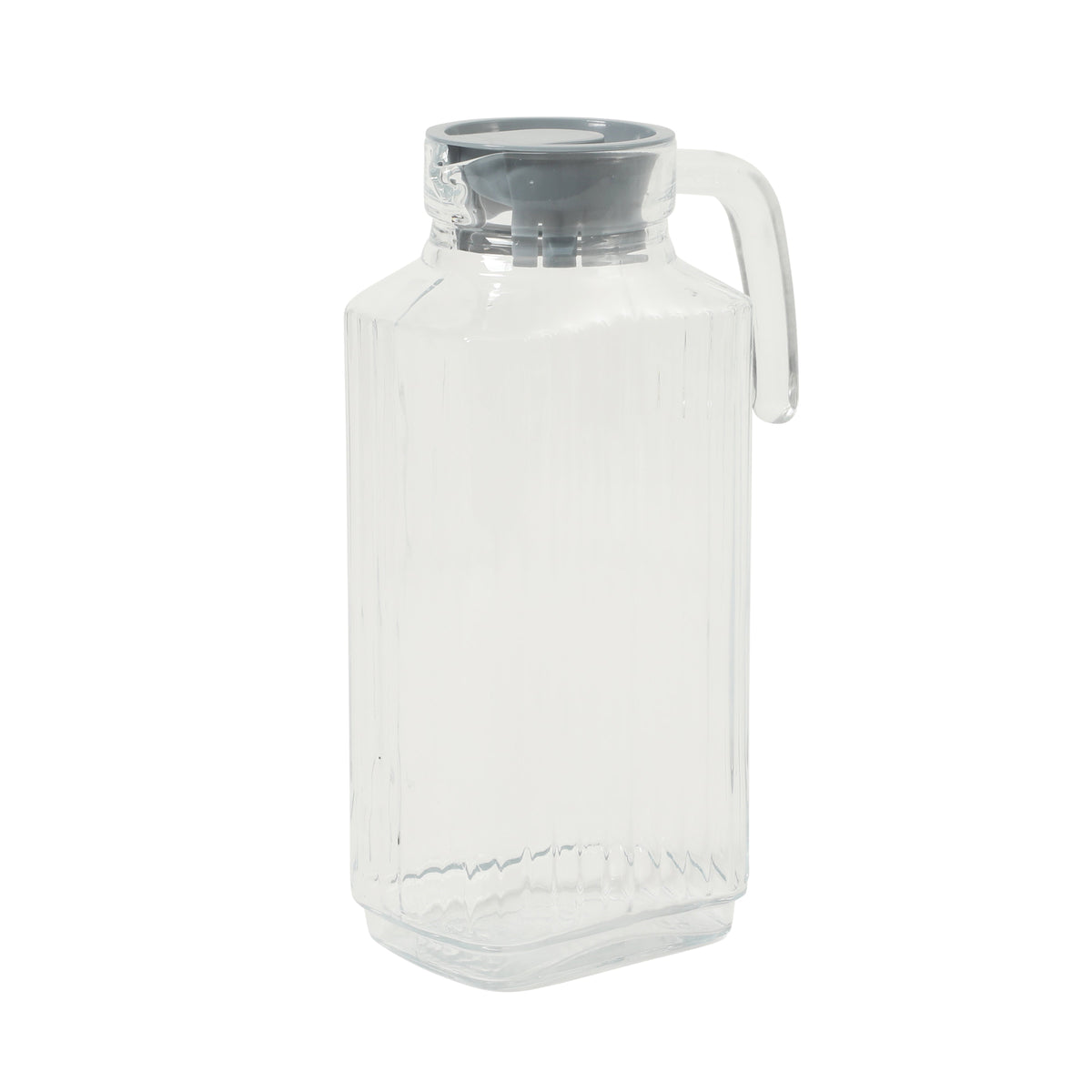 Gibson Home Raintree Glass Pitcher, 61 oz (1.8L) – Clear Water & Juice Pitcher with Lid and Easy-Pour Handle, Soda Lime Glass