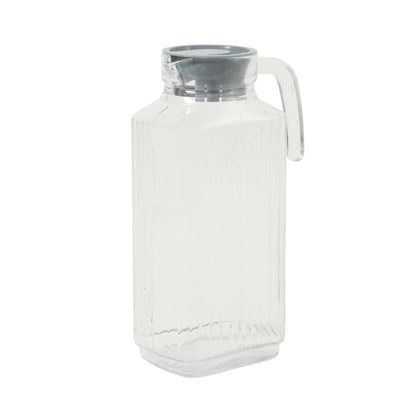 Gibson Home Raintree Glass Pitcher, 61 oz (1.8L) – Clear Water & Juice Pitcher with Lid and Easy-Pour Handle, Soda Lime Glass