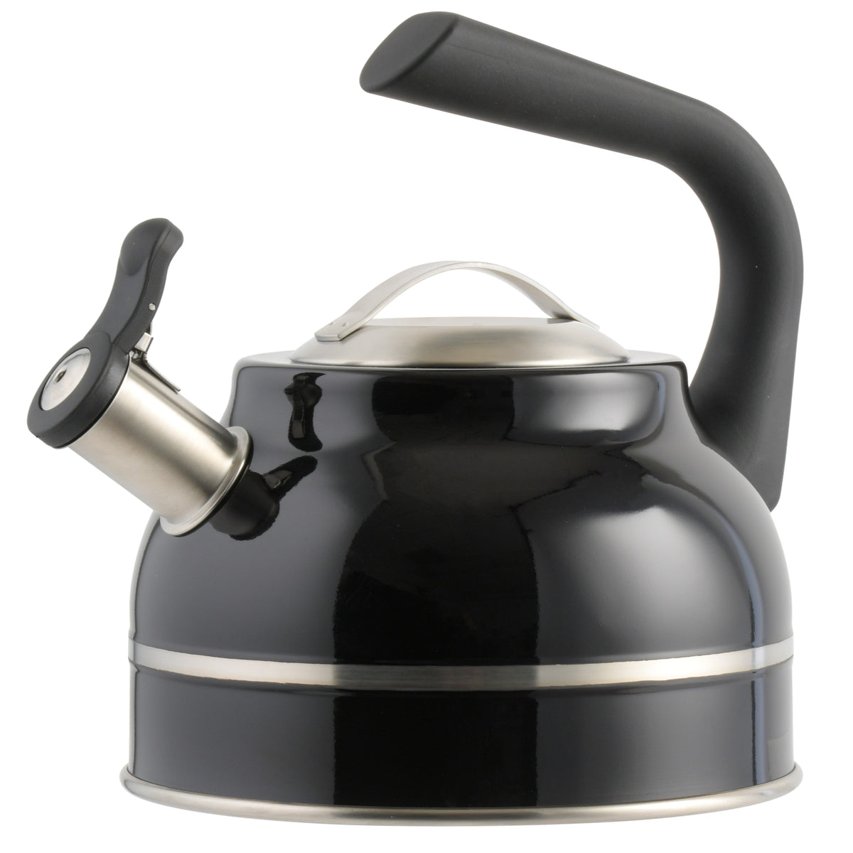 Kenmore Elite Costner 2.3-Quart Stainless Steel Tea Kettle w/ Encapsulated Base & Bakelite Handle