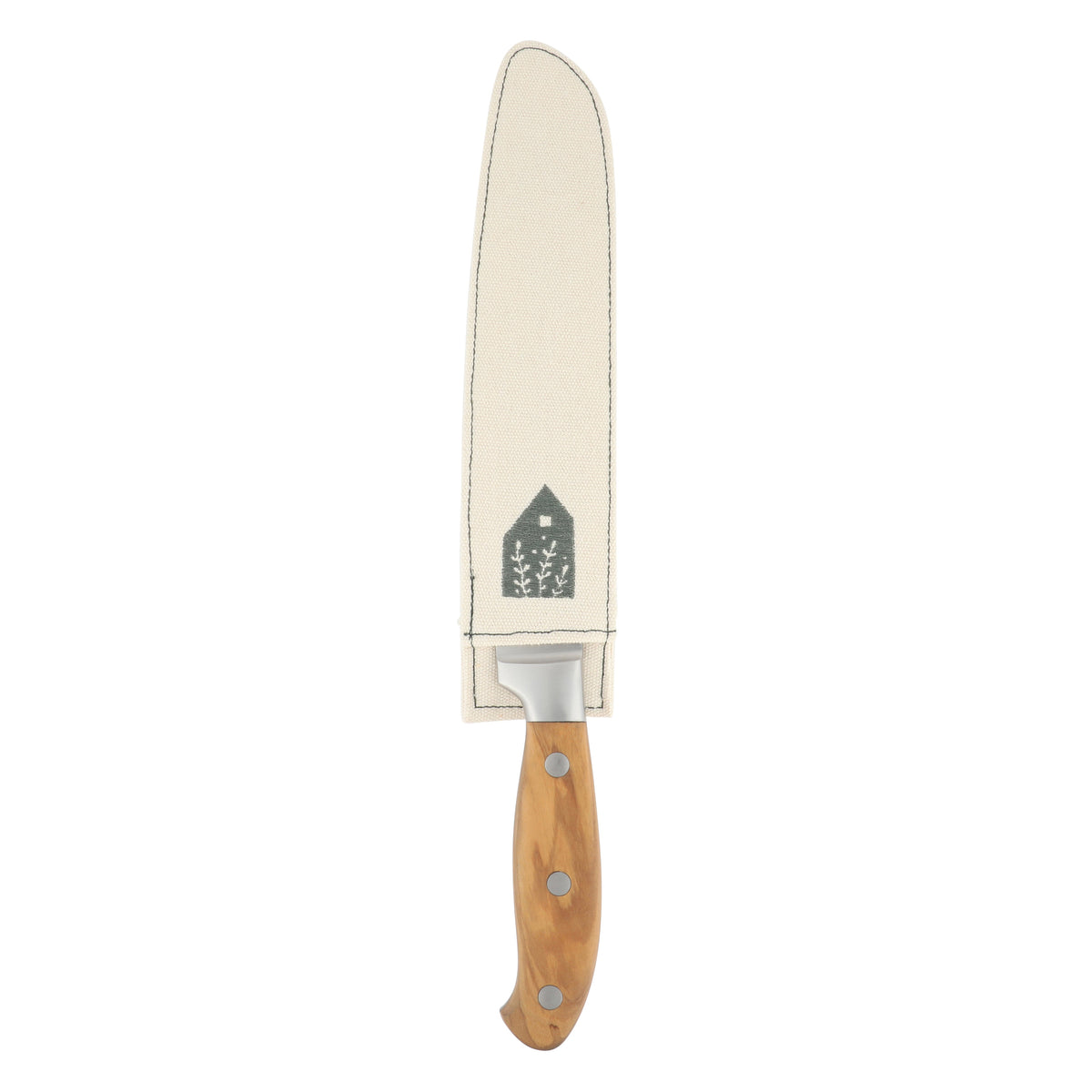 Bloomhouse 8 Inch German Steel Bread Knife w/ Olive Wood Forged Handle