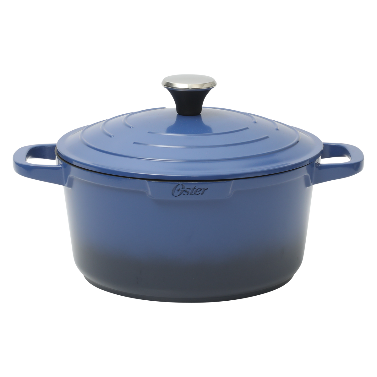 Oster Platinum Amberton 10 Piece Cast Aluminum Pots and Pans PFA Free Ceramic Non stick Cookware Set - Blue