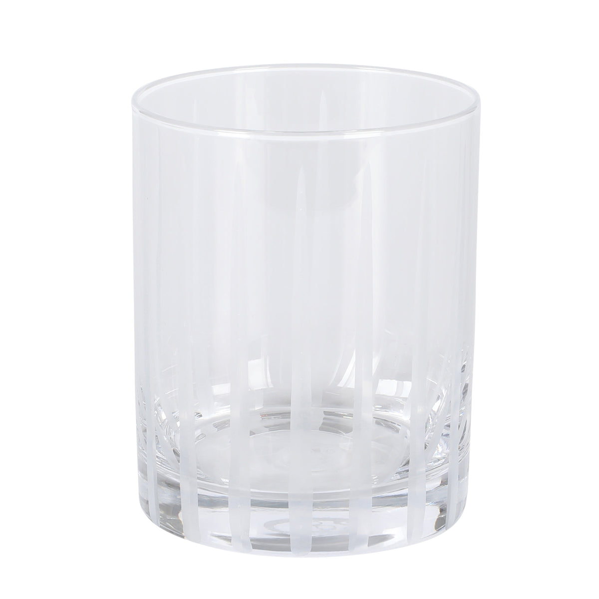 Babish 4 Piece 14 OZ DOF Old Fashioned Drinking and Whiskey Glass - Etched Handmade Clear Glass