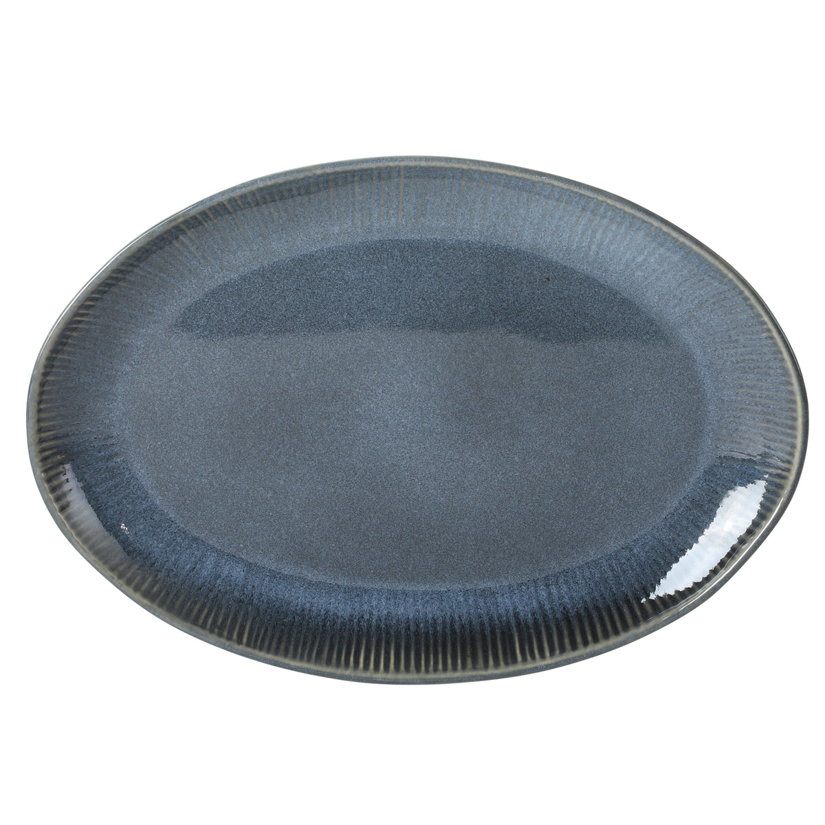 Gibson Elite Sandy Pines 3 Piece Oval Platter Set, 15.7”, 13.75” & 12” Stoneware Serving Platters, Reactive Glaze Finish, Microwave & Dishwasher Safe