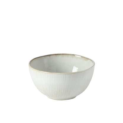 Gibson Elite Sandy Pines 4 Piece Nesting Bowl Set, 4”, 5.5”, 7” & 9” Round Stoneware Bowls, Reactive Glaze Finish, Mixing, Prep & Serving Bowls, Microwave & Dishwasher Safe