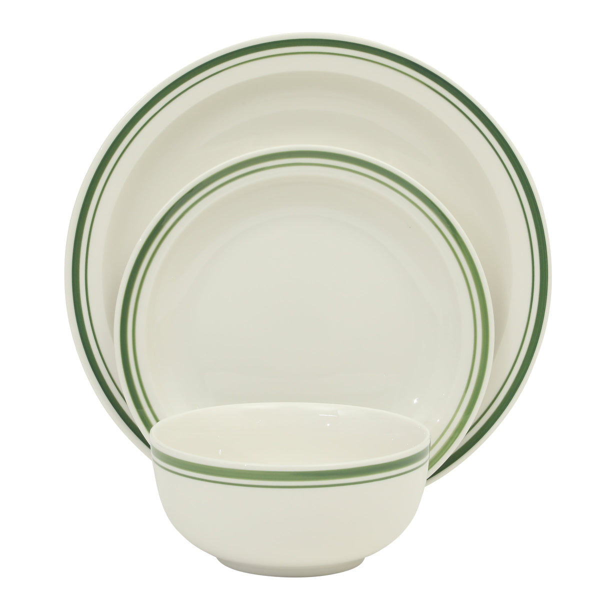 Gibson Home Hometown Diner 12-Piece Porcelain Dinnerware Set, Round Plates and Bowls Set for 4, Dishwasher Safe – Dinner Plate, Salad Plate & Cereal Bowl