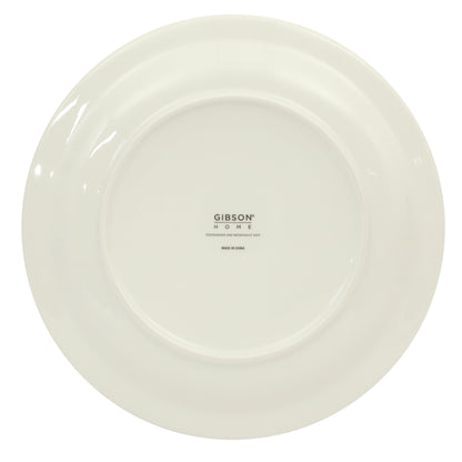 Gibson Home Hometown Diner 12-Piece Porcelain Dinnerware Set, Round Plates and Bowls Set for 4, Dishwasher Safe – Dinner Plate, Salad Plate & Cereal Bowl