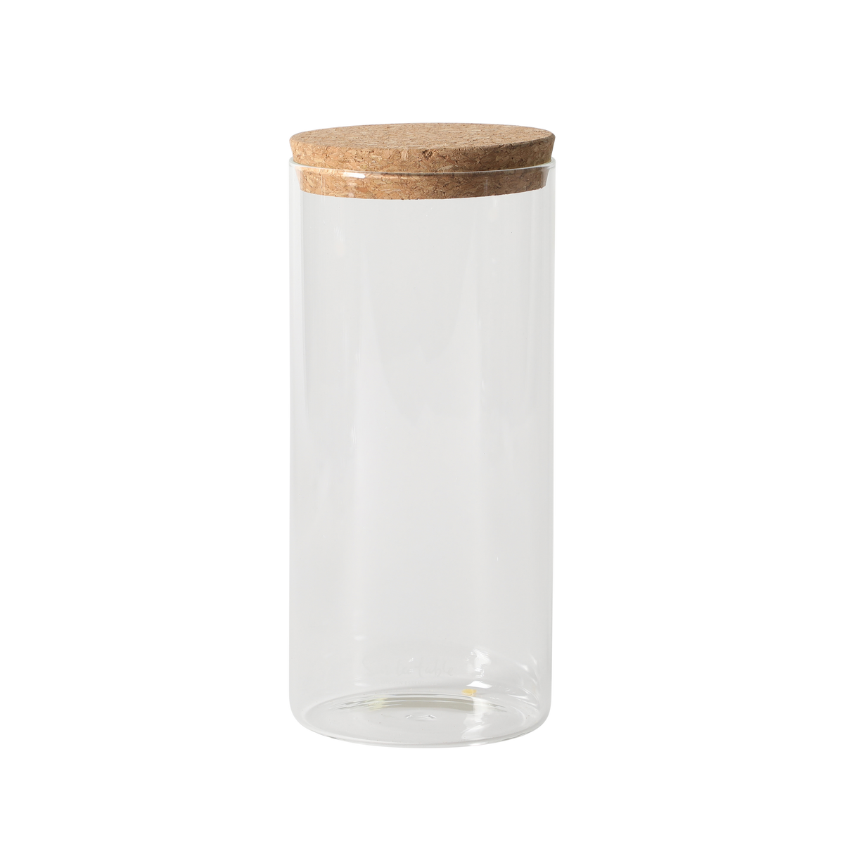 Sur La Table Kitchen Essentials Rue Lumiere 4-Piece Handmade Glass Canister Set with Airtight Cork Lids, Clear – 57 oz, 45 oz, 34 oz & 25 oz, Food Storage Jars, Dishwasher Safe, Pantry Organization
