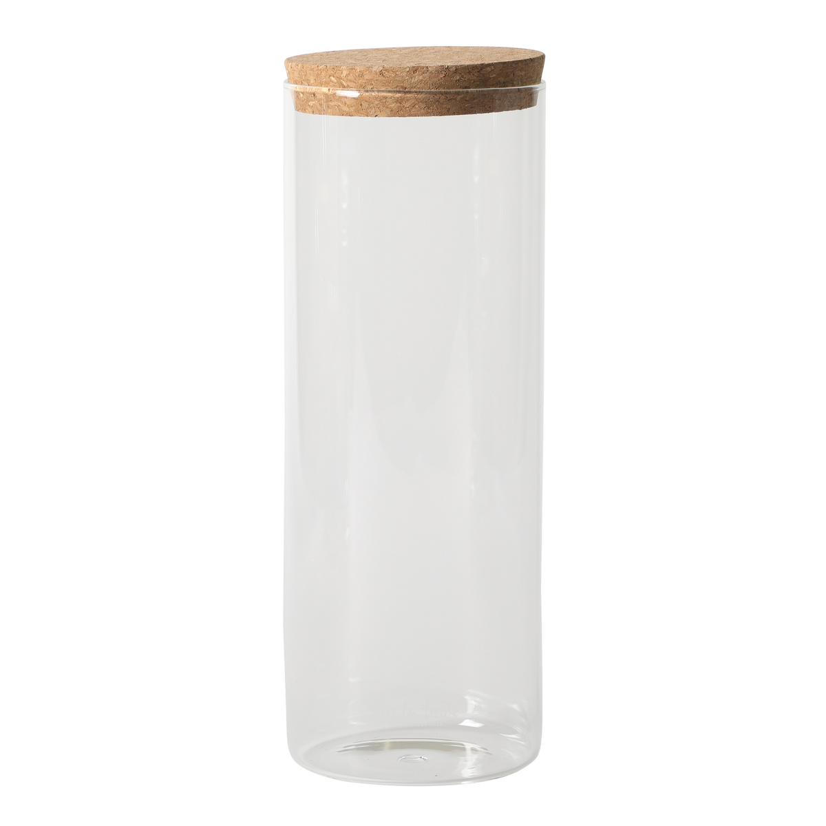 Sur La Table Kitchen Essentials Rue Lumiere 4-Piece Handmade Glass Canister Set with Airtight Cork Lids, Clear – 57 oz, 45 oz, 34 oz & 25 oz, Food Storage Jars, Dishwasher Safe, Pantry Organization