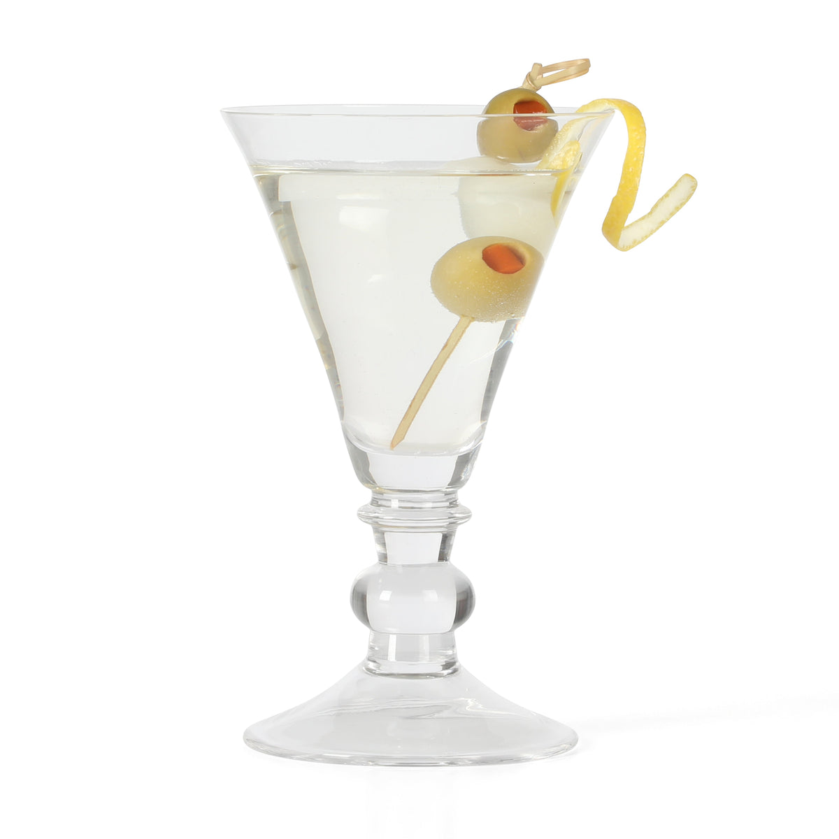 Martha Stewart Crispa 4 Piece 10 Ounce Handmade Goblet/Wine/Martini Glassware Set