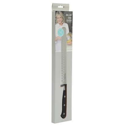 Martha Stewart Carverton 10" Hollow Edge Slicer Knife, High Carbon Stainless Steel Kitchen Knive  W/ Black Triple Rivet Handle
