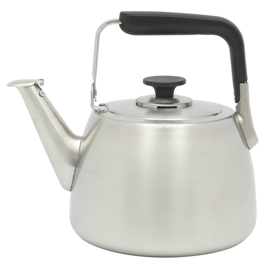 Sur La Table Kitchen Essential Large 2 QT Heavy Gauge Stainless Steel Whistling Tea Kettle