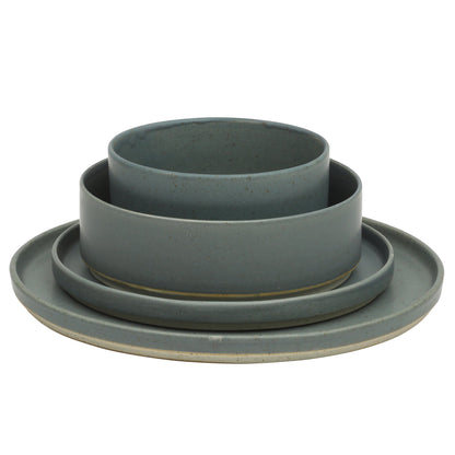 Gibson Elite Tatum Premium Porcelain Matte Reactive Glaze 16 Piece (Service for 4)  Plates and Bowls Stackable Dishes Ceramic Dinnerware Set