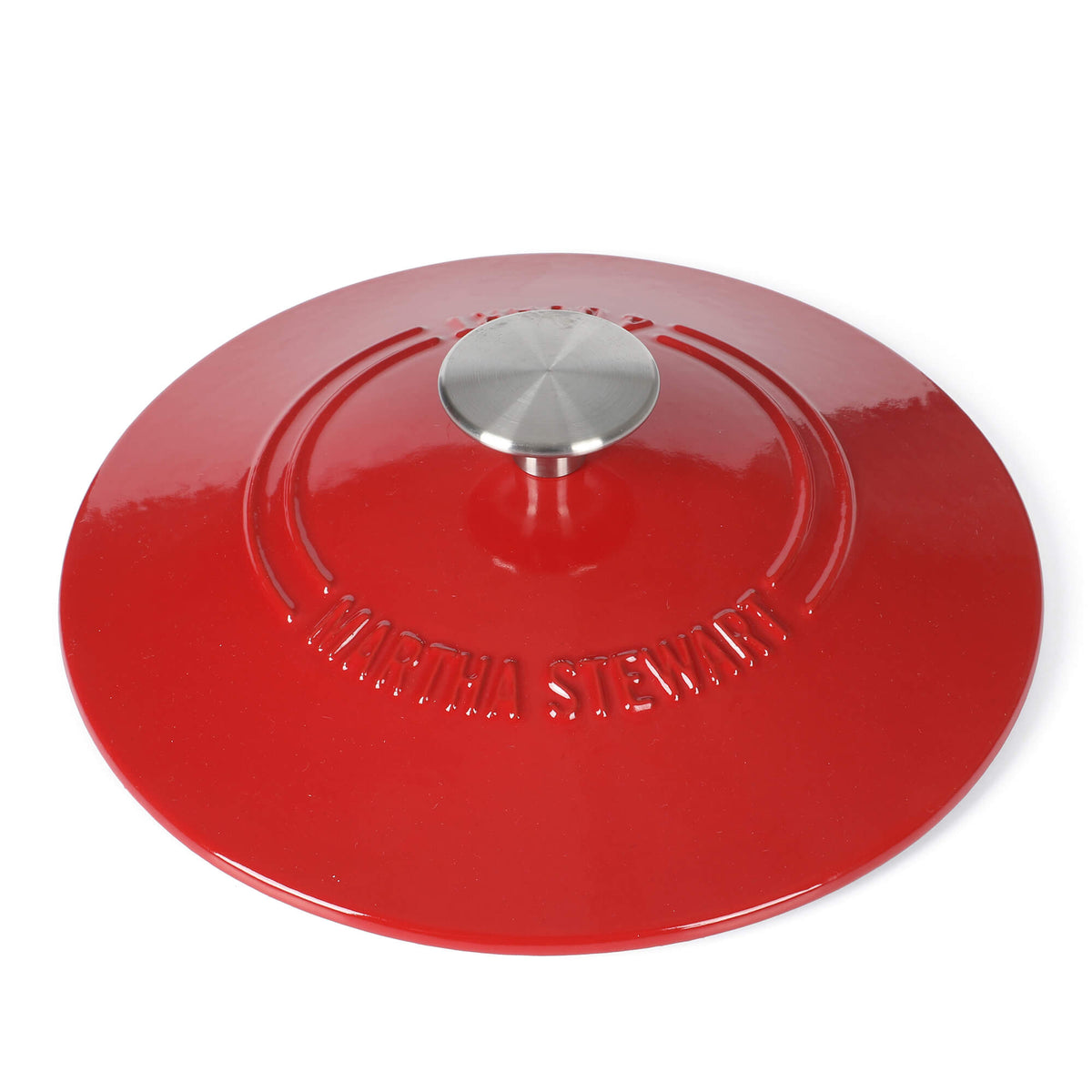 Martha Stewart Gatwick 4 Quart Enamel Cast Iron Dutch Oven - Red