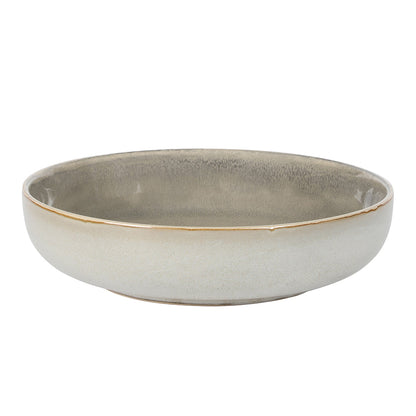 Gibson Elite Sunveil 16 Piece (Service for 4) Plates and Bowls Reactive Glaze Round Dishes Stoneware Ceramic Dinnerware Set