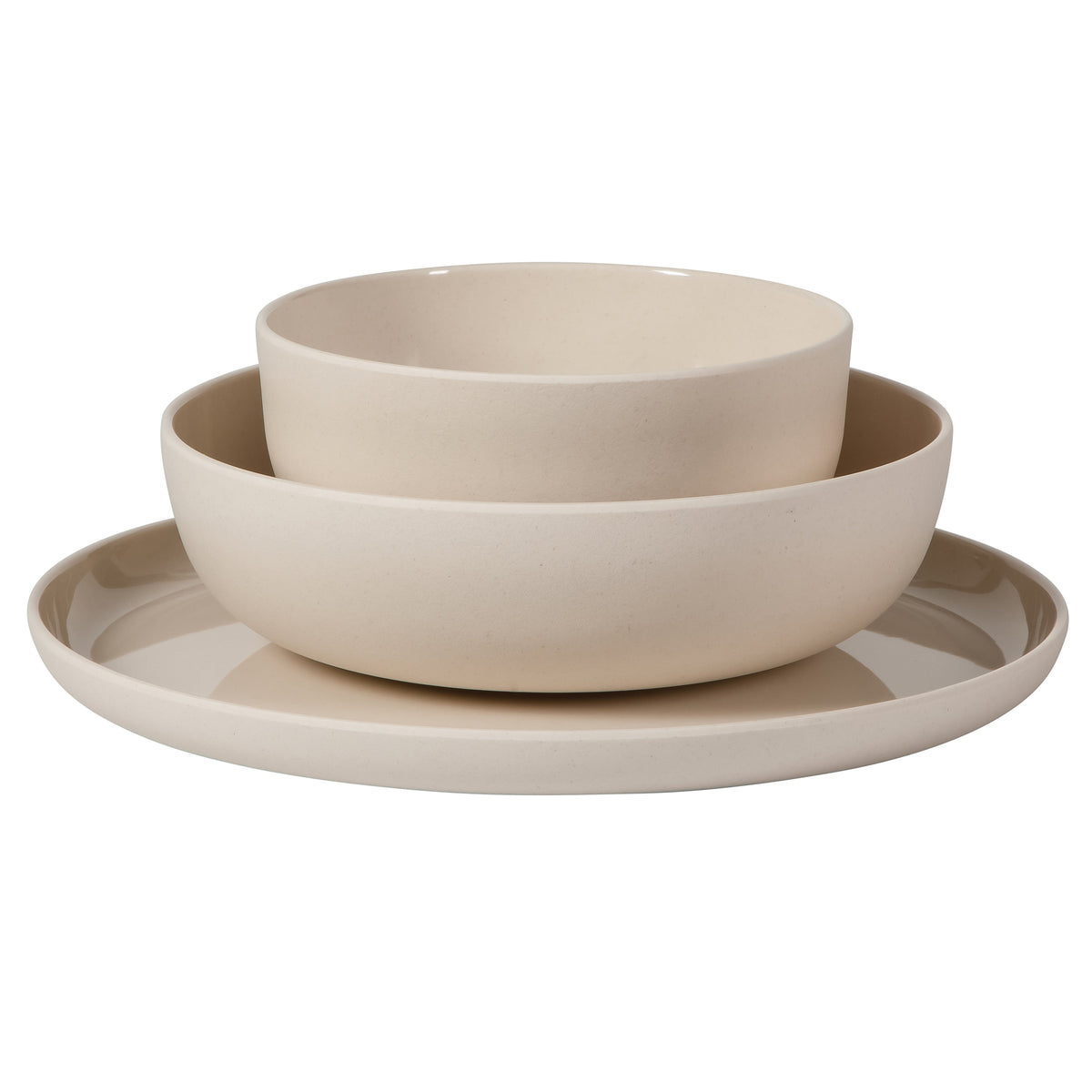 Gibson Home Candy Skies 12 Piece Unbreakable Wheat Straw Melamine Plates and Bowls Dinnerware Set - Outdoor, Camping, & Everyday Use - Matte Exterior/Shiny Interior