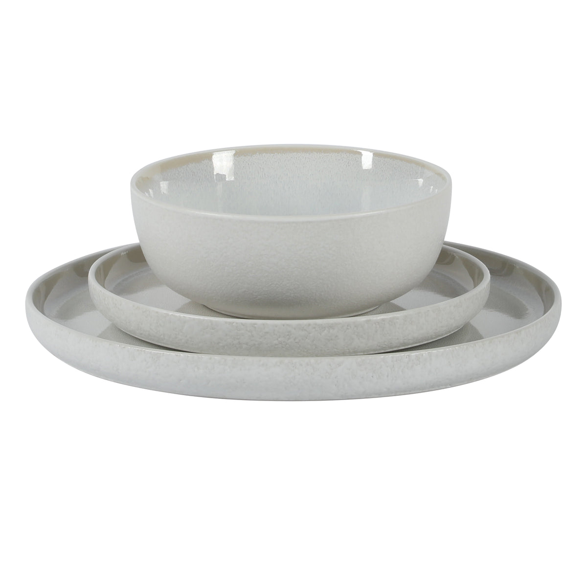 Gibson Elite Tahoe Sunset 12 Piece Stoneware Reactive Glaze (Service for 4) Ceramic Plates and Bowls Dinnerware Set