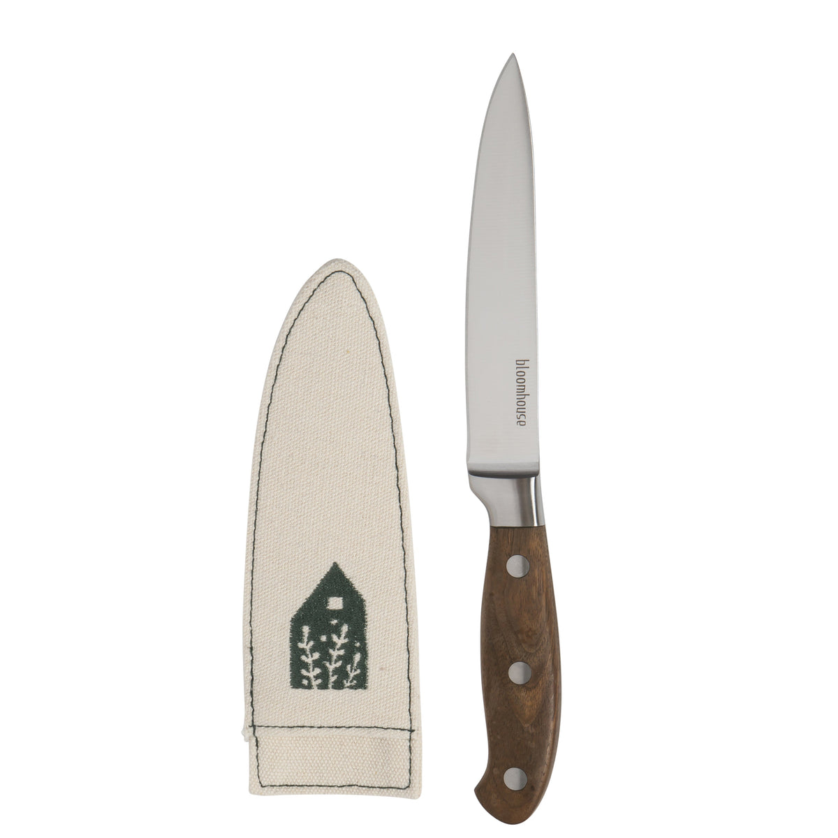 Bloomhouse 5 Inch German Steel Utility/Boning Knife W/ Walnut Wood Forged Handle