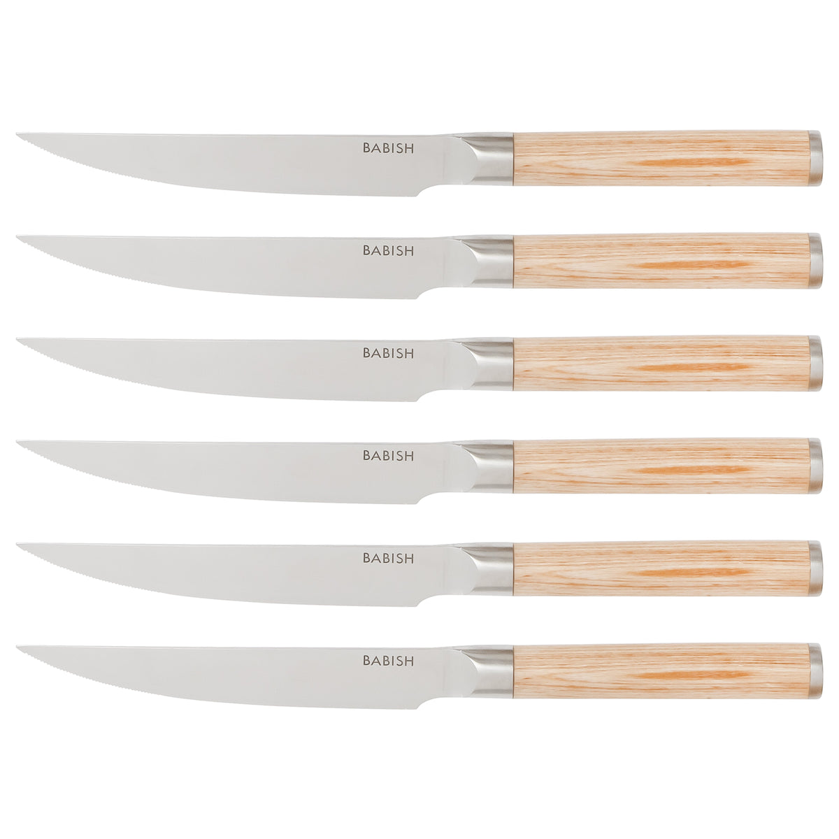 Babish High-Carbon 1.4116 German Steel 15 Piece Full Tang Forged Cutlery Kitchen Knife Block Set - Light/Dark Pakka Wood Handle