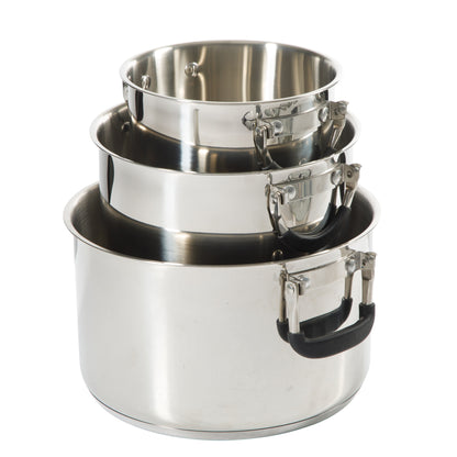 Oster Platinum Silverbolt 6 Piece Stackable Space-Saving Dutch Oven Sauce Pan Cookware Set