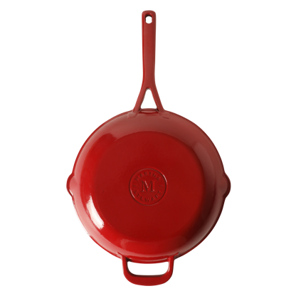 Martha Stewart Gatwick 12” Enameled Cast Iron Skillet, PFAS-Free, Rust Resistant, Oven Safe