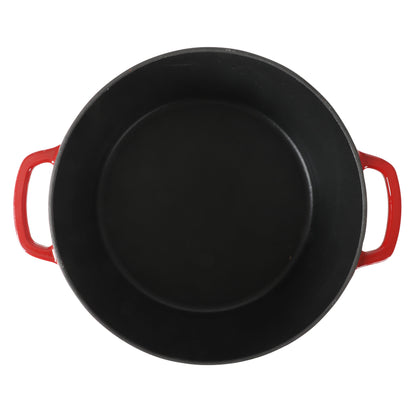 Sur La Table Kitchen Essentials Supper Club 5-Quart Enamel-Coated Cast Iron Dutch Oven Pot with Oven Safe Glass Lid, Oven-to-Table Cookware for Bread, Soups, Stews & Braising