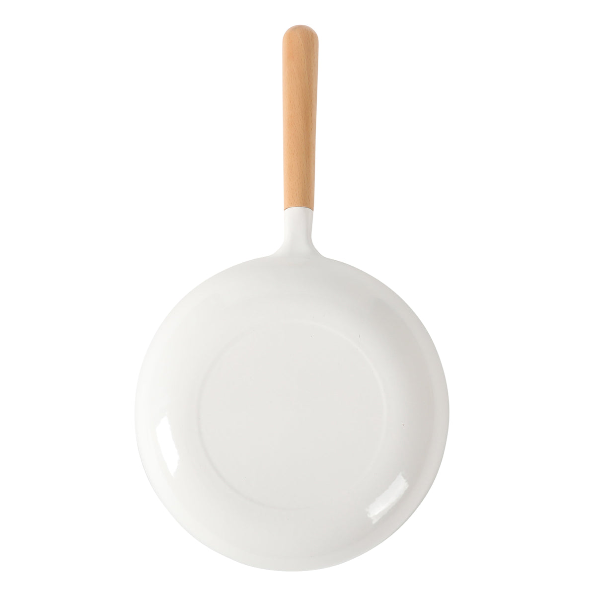 Sur La Table Kitchen Essential Main Canteen 9.5" Pre-Seasoned Cast Iron Skillet w/ Wood Handle, Natural Nonstick Lightweight Frying Pan for Searing, Sautéing & Everyday Cooking
