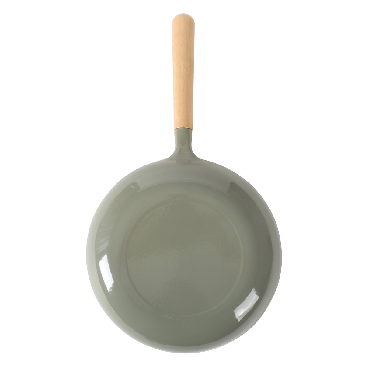 Sur La Table Kitchen Essential Main Canteen 9.5" Pre-Seasoned Cast Iron Skillet w/ Wood Handle, Natural Nonstick Lightweight Frying Pan for Searing, Sautéing & Everyday Cooking