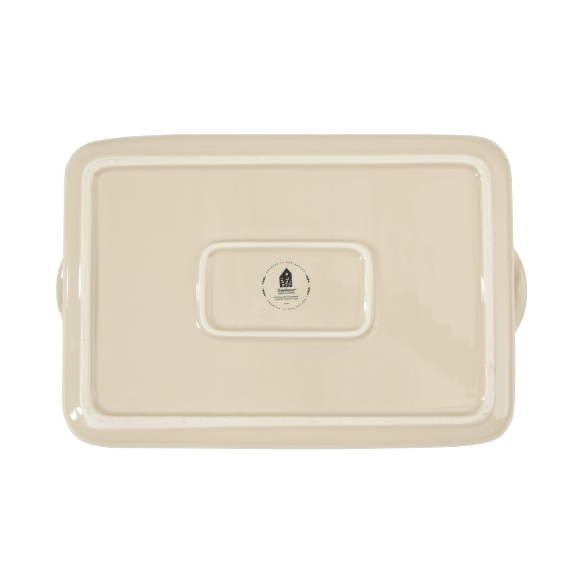 Bloomhouse 3-Piece 4.8-Quart 9 X 13 Ceramic Bakeware Set with Olive Wood Tools – Linen/Taupe Baking Dish with Handles, Oven Safe, Durable Stoneware for Casseroles, Roasting & Serving