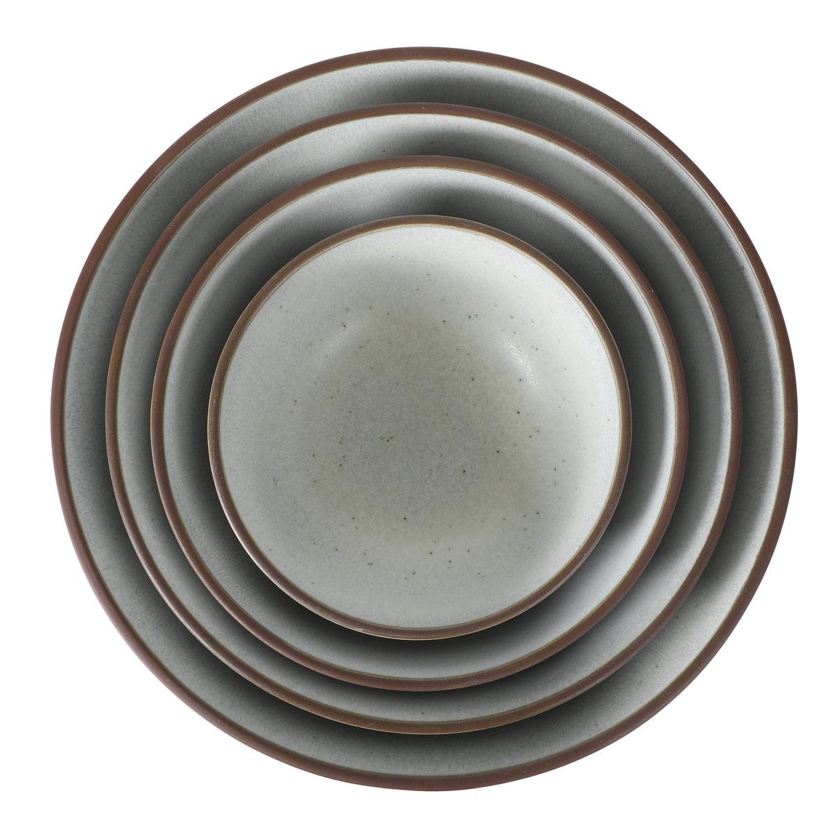 Gibson Elite William Crest 4 Piece Nesting Bowl Set, Round Stoneware Mixing Bowls, Reactive Glaze Finish, 5”, 6.25”, 7.5”, 9”, Prep & Serving Bowls, Microwave & Dishwasher Safe - Green
