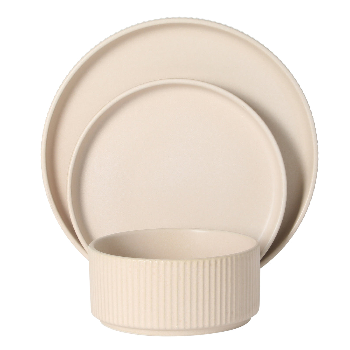 Gibson Elite Townscape Plates and Bowls 12 Piece Dinnerware Set, Service for 4