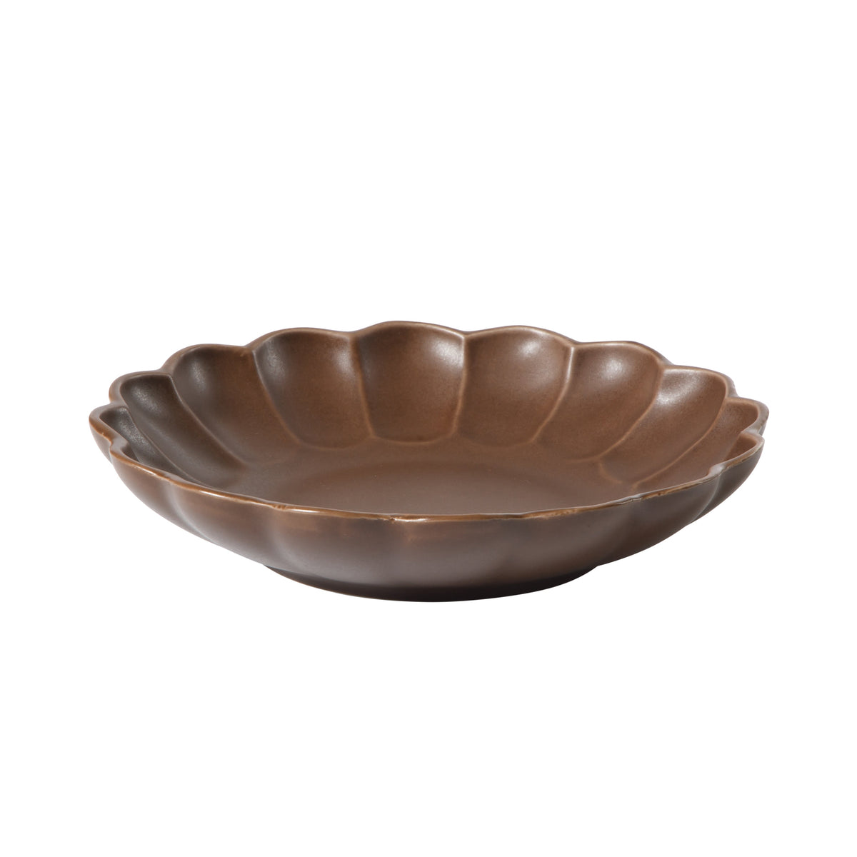 Bloomhouse Plates and Bowls Set, 16 Piece Stoneware Dinnerware for 4, Scallop Embossed, Oprah's Favorite Things, Dishwasher & Microwave Safe, Black