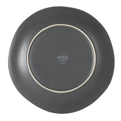 Gibson Elite Port Barton Plates and Bowls Sets, 12-Piece Stoneware Dinnerware Sets, Reactive Glaze Dish Set, Service for 4