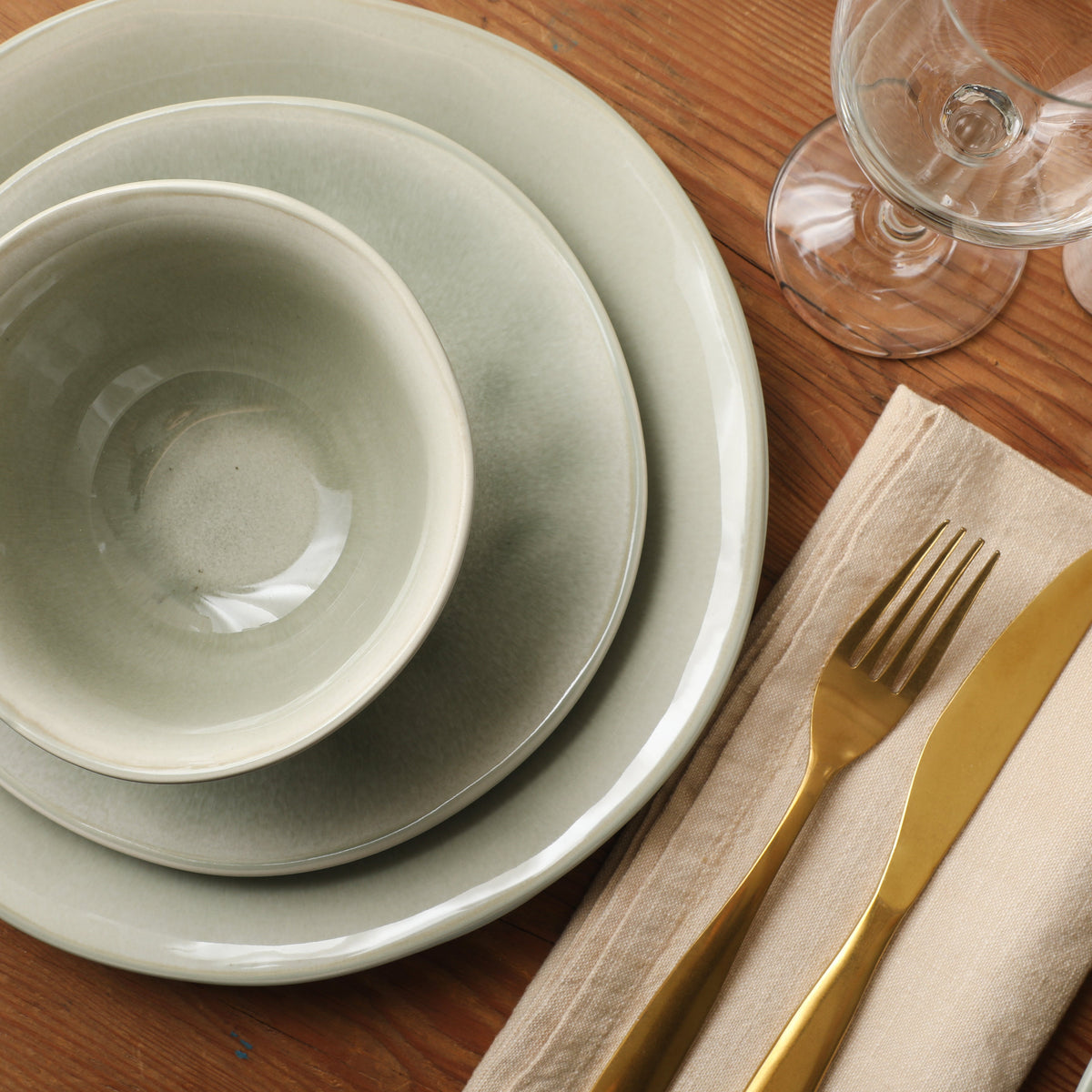 Gibson Elite Port Barton Plates and Bowls Sets, 12-Piece Stoneware Dinnerware Sets, Reactive Glaze Dish Set, Service for 4