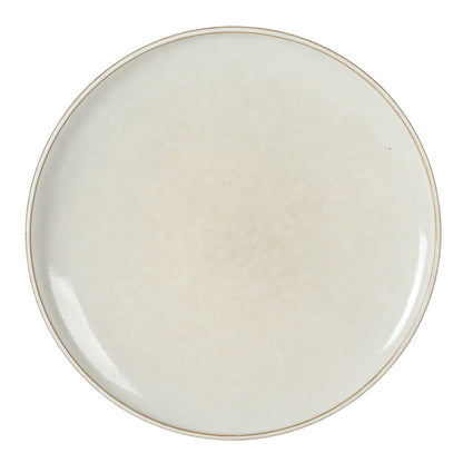 Gibson Elite White Sands Plates and Bowls Sets, 12-Piece Stoneware Dinnerware Sets, Reactive Glaze Dish Set, Service for 4