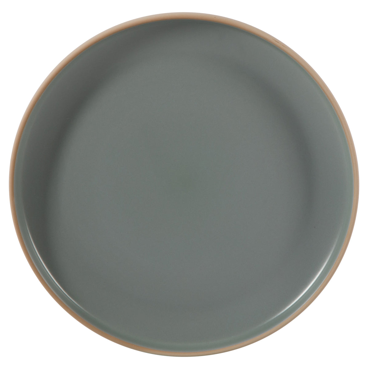 Gibson Home Plates and Bowls Set, 12 Piece Stoneware Dinnerware Set for 4, Matte Two-Tone Glaze, Dishwasher & Microwave Safe, Green