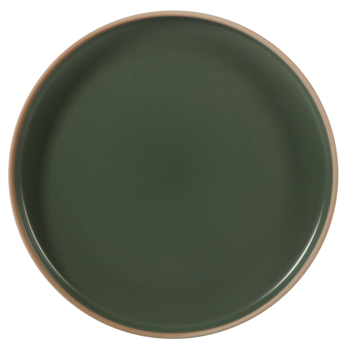 Gibson Home Plates and Bowls Set, 12 Piece Stoneware Dinnerware Set for 4, Matte Two-Tone Glaze, Dishwasher & Microwave Safe, Green